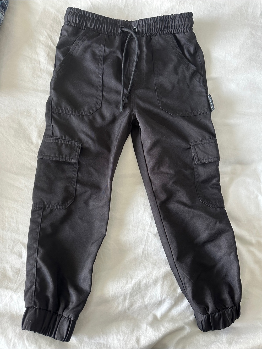 Little Bipsy Black Cargo Jogger Pants